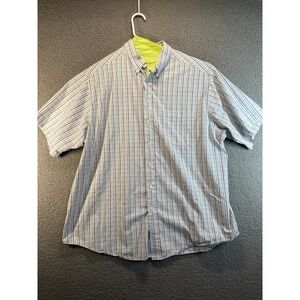 Roundtree & Yorke Shirt Mens 3XT  Short Sleeve Button Up Preppy